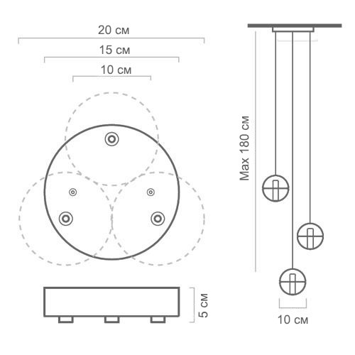 Люстра Bocci 14.3 Three Pendant Led Crystal Glass Ball 3 в Челябинске