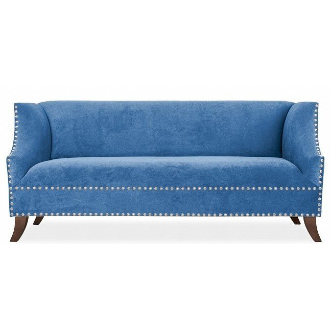 Диван Arc Armrests Sofa Голубой Коричневый Диван Arc Armrests Sofa Голубой Коричневый в Челябинске | Loft Concept