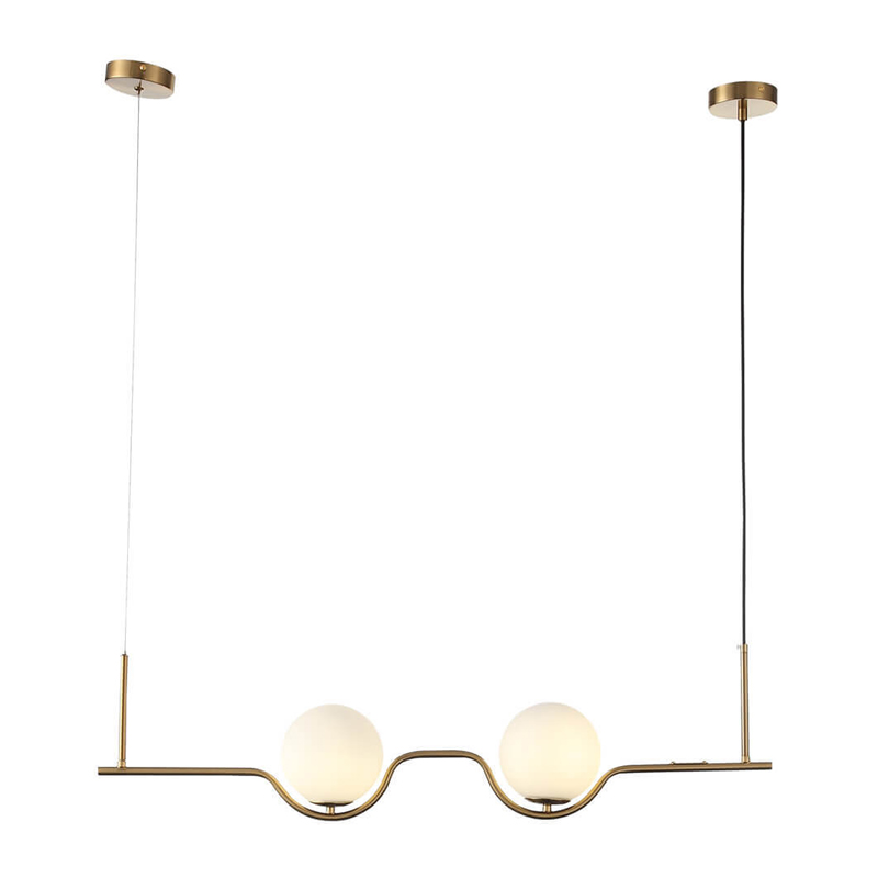 Люстра B.LUX C Ball Linear Латунь Белое матовое стекло Люстра B.LUX C Ball Linear Латунь Белое матовое стекло в Челябинске | Loft Concept