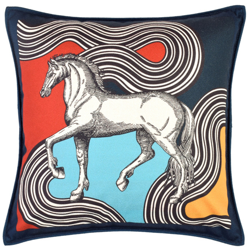 Декоративная подушка Hermes Horse 36 Мульти Декоративная подушка Hermes Horse 36 Мульти в Челябинске | Loft Concept