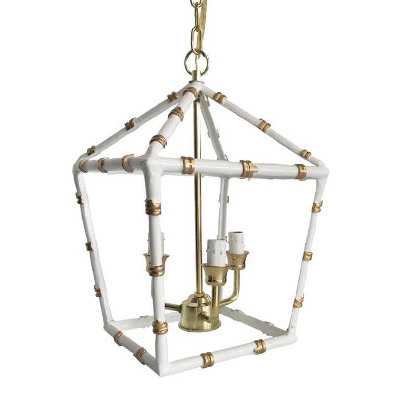 Светильник Bamboo Lantern White Белый Золотой Светильник Bamboo Lantern White Белый Золотой в Челябинске | Loft Concept