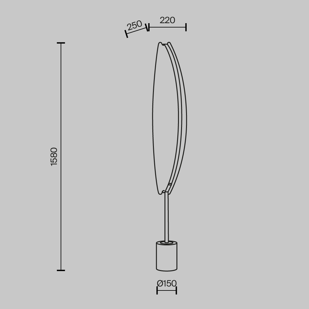 Напольный торшер светодионый Breeze 3000К 33Вт в Челябинске