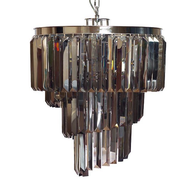 Люстра Odeon Chandelier Helix Smoke 50 Хром Дымчатый (Smoke) Люстра Odeon Chandelier Helix Smoke 50 Хром Дымчатый (Smoke) в Челябинске | Loft Concept