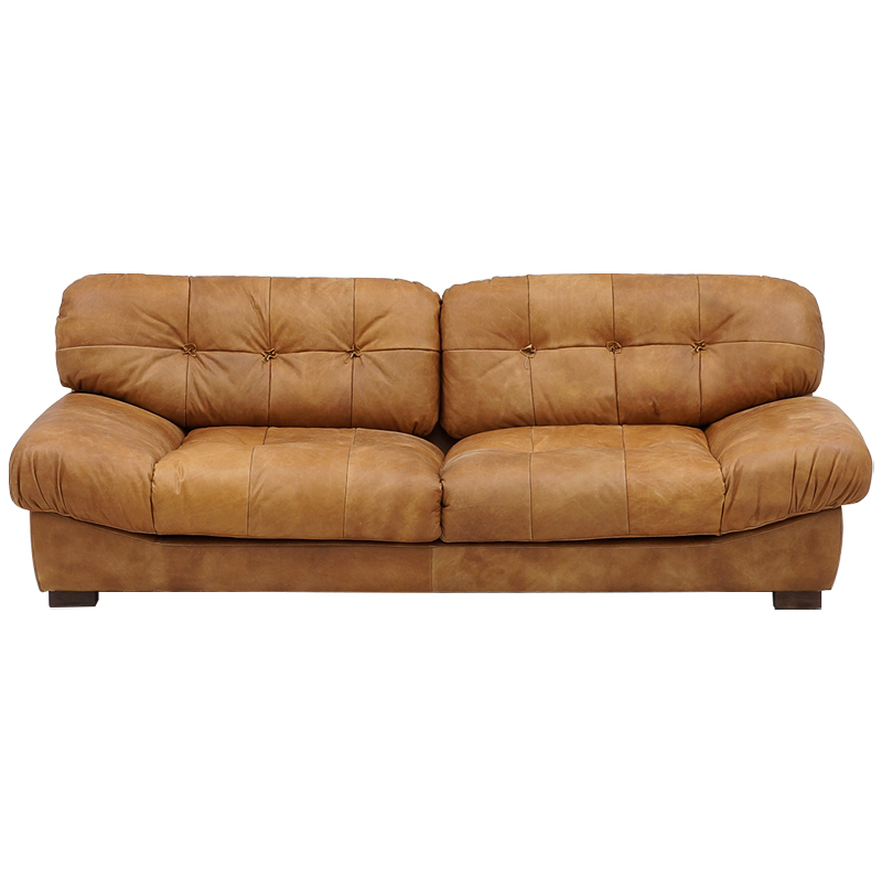 Диван кожаный Harlan Leather Sofa Коричневый Диван кожаный Harlan Leather Sofa Коричневый в Челябинске | Loft Concept