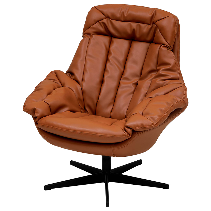 Вращающееся кресло Willard Armchair Коричневый Черный в Челябинске | Loft Concept 
