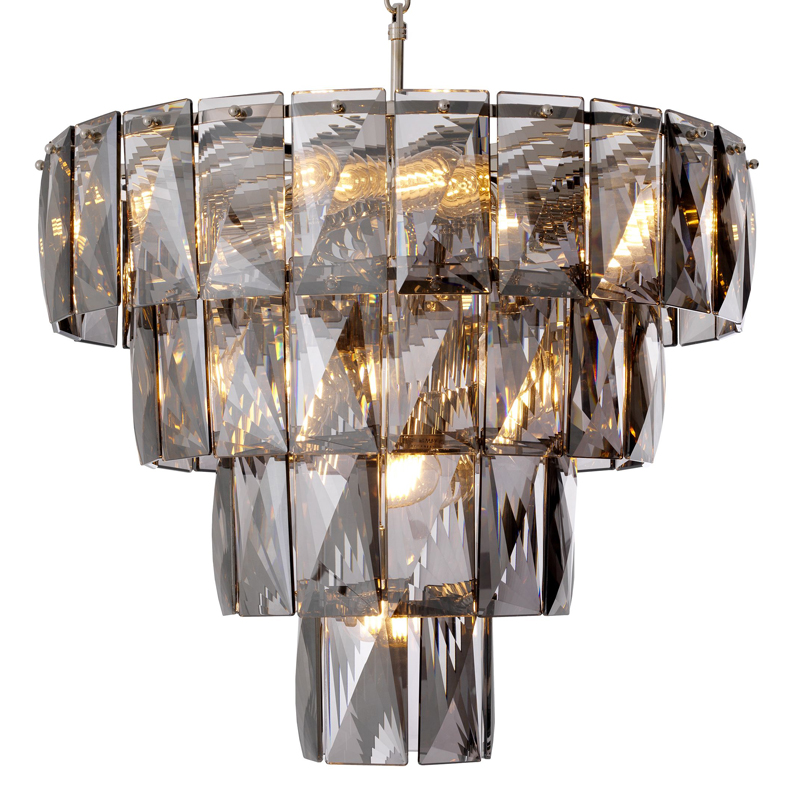Люстра Eichholtz Chandelier Amazone S smoke Никель Стекло Смок Люстра Eichholtz Chandelier Amazone S smoke Никель Стекло Смок в Челябинске | Loft Concept