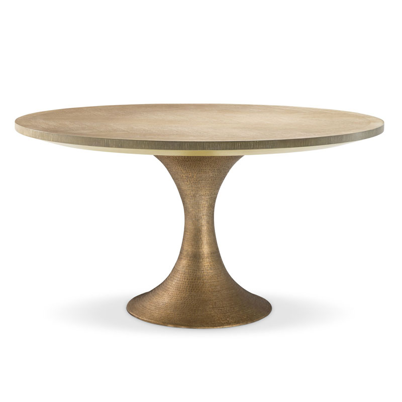 Обеденный стол Eichholtz DINING TABLE MELCHIOR ROUND brass Латунь Обеденный стол Eichholtz DINING TABLE MELCHIOR ROUND brass Латунь в Челябинске | Loft Concept