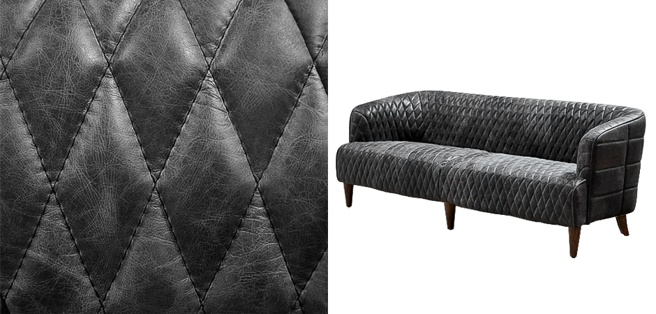 Диван Rhombuses Upholstery Graphite Sofa Диван Rhombuses Upholstery Graphite Sofa - Loft-Concept в Челябинске