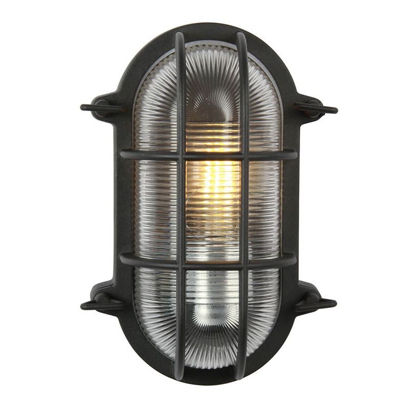 Уличный светильник Carden Cage Glass Oval Черный Уличный светильник Carden Cage Glass Oval Черный в Челябинске | Loft Concept