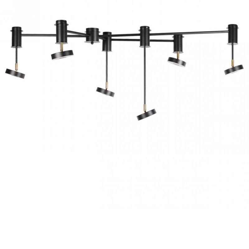 Светильник потолочный Flexible soffits черный 6 плафонов Черный Светильник потолочный Flexible soffits черный 6 плафонов Черный в Челябинске | Loft Concept