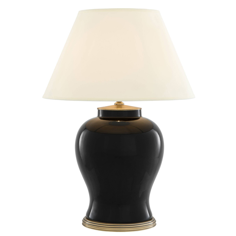 Настольная лампа Eichholtz Table Lamp Mundon Белый Черный Латунь Античная полированная Настольная лампа Eichholtz Table Lamp Mundon Белый Черный Латунь Античная полированная в Челябинске | Loft Concept