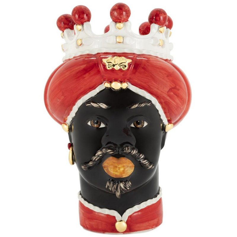 Ваза Vase Moro Man Medium New Red Gold Красный Черный Белый Золотой Ваза Vase Moro Man Medium New Red Gold Красный Черный Белый Золотой в Челябинске | Loft Concept