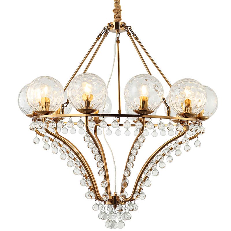 Люстра Melaine Chandelier gold Золотой Прозрачный (Transparent) Люстра Melaine Chandelier gold Золотой Прозрачный (Transparent) в Челябинске | Loft Concept