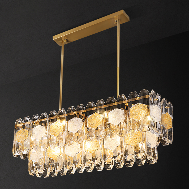 Люстра Oswalda Linear Chandelier Золотой Люстра Oswalda Linear Chandelier Золотой в Челябинске | Loft Concept