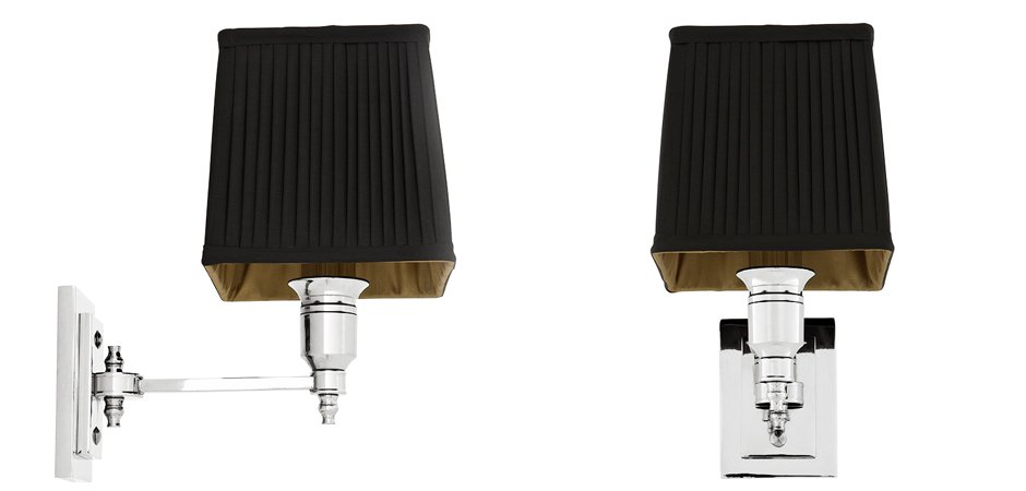 Бра Wall Lamp Lexington Single Nickel+Black Бра Wall Lamp Lexington Single Nickel+Black - Loft-Concept в Челябинске