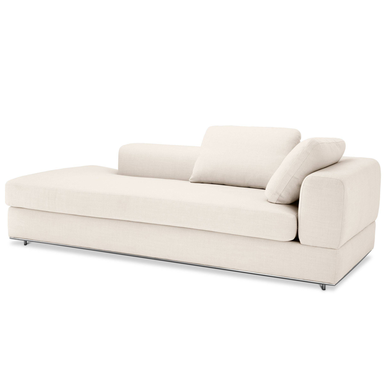 Кушетка Eichholtz Sofa Canyon Right Молочный Нержавеющая сталь Кушетка Eichholtz Sofa Canyon Right Молочный Нержавеющая сталь в Челябинске | Loft Concept