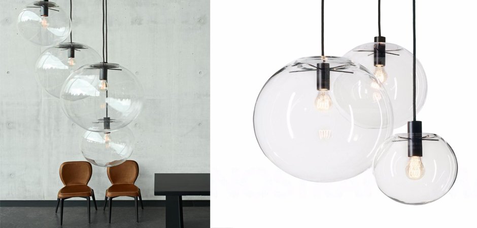 Подвесной светильник Selene Glass Ball Ceiling Lights Подвесной светильник Selene Glass Ball Ceiling Lights - Loft-Concept в Челябинске