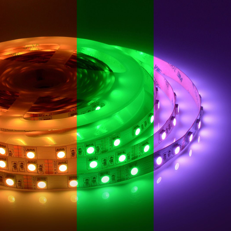 Светодиодная лента 5м 14,4W/m 60LED/m 5050SMD разноцветная Белый Светодиодная лента 5м 14,4W/m 60LED/m 5050SMD разноцветная Белый в Челябинске | Loft Concept