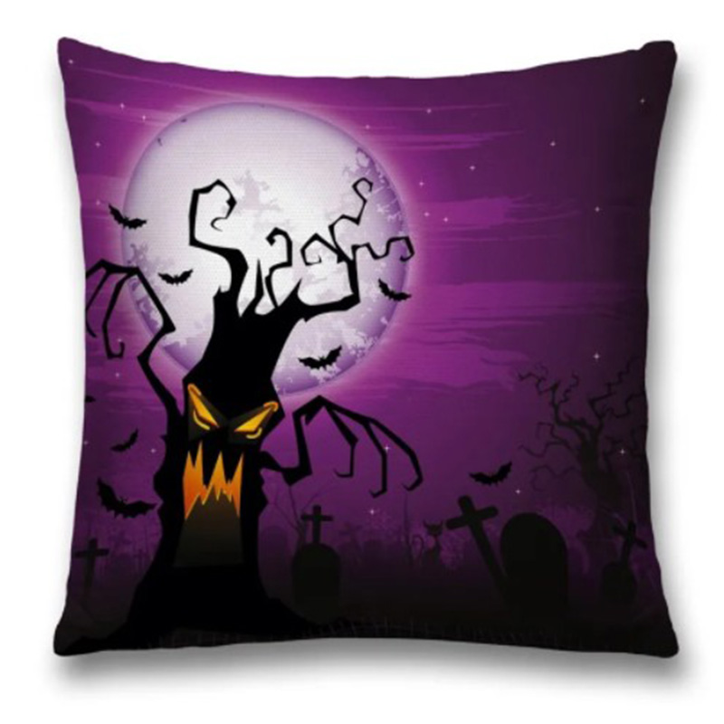 Подушка Halloween Terrible Tree Черный Пурпурно-фиолетовый Подушка Halloween Terrible Tree Черный Пурпурно-фиолетовый в Челябинске | Loft Concept