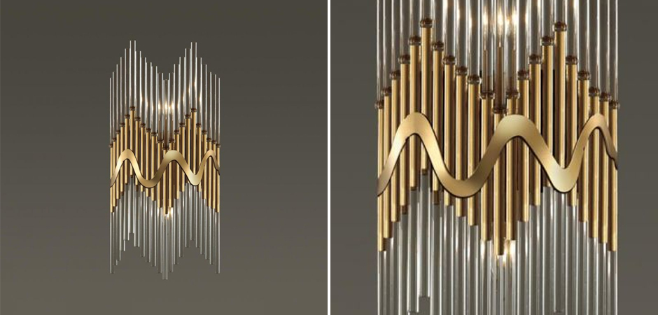 Бра Bronze Pipes стеклянное Бра Bronze Pipes стеклянное - Loft-Concept в Челябинске