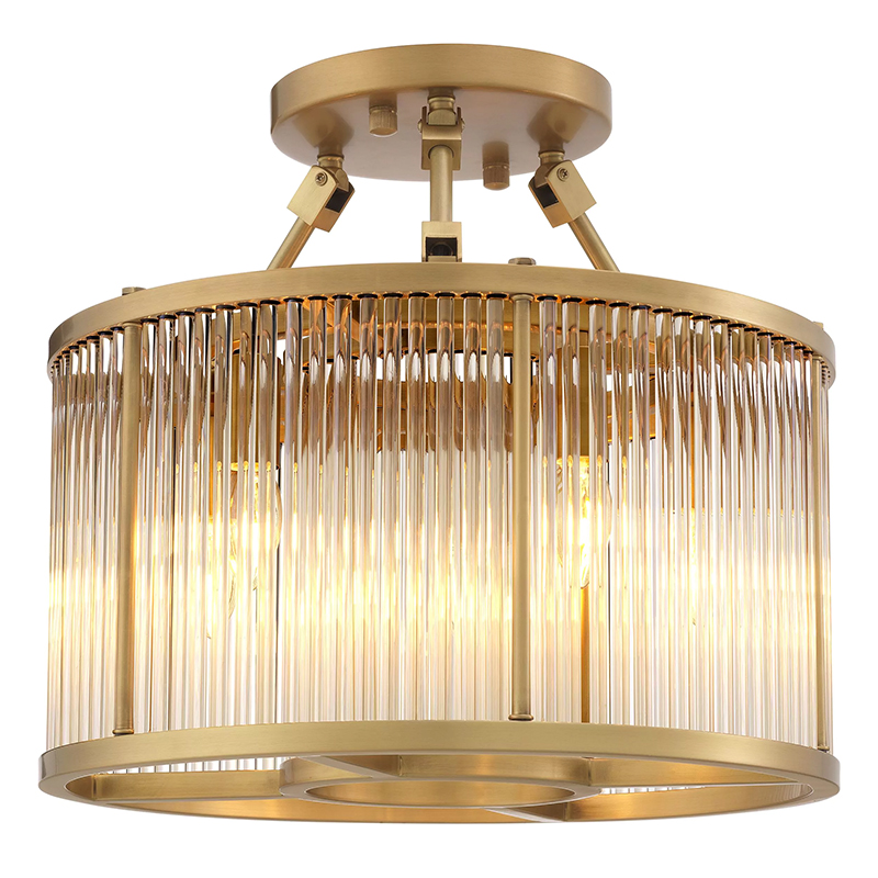 Потолочный светильник Eichholtz Ceiling Lamp Bernardi S Brass Прозрачное Стекло Латунь Потолочный светильник Eichholtz Ceiling Lamp Bernardi S Brass Прозрачное Стекло Латунь в Челябинске | Loft Concept