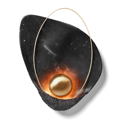 Бра Ginger & Jagger Pearl Black WALL LAMP Латунь Черный Мрамор Nero Бра Ginger & Jagger Pearl Black WALL LAMP Латунь Черный Мрамор Nero в Челябинске | Loft Concept