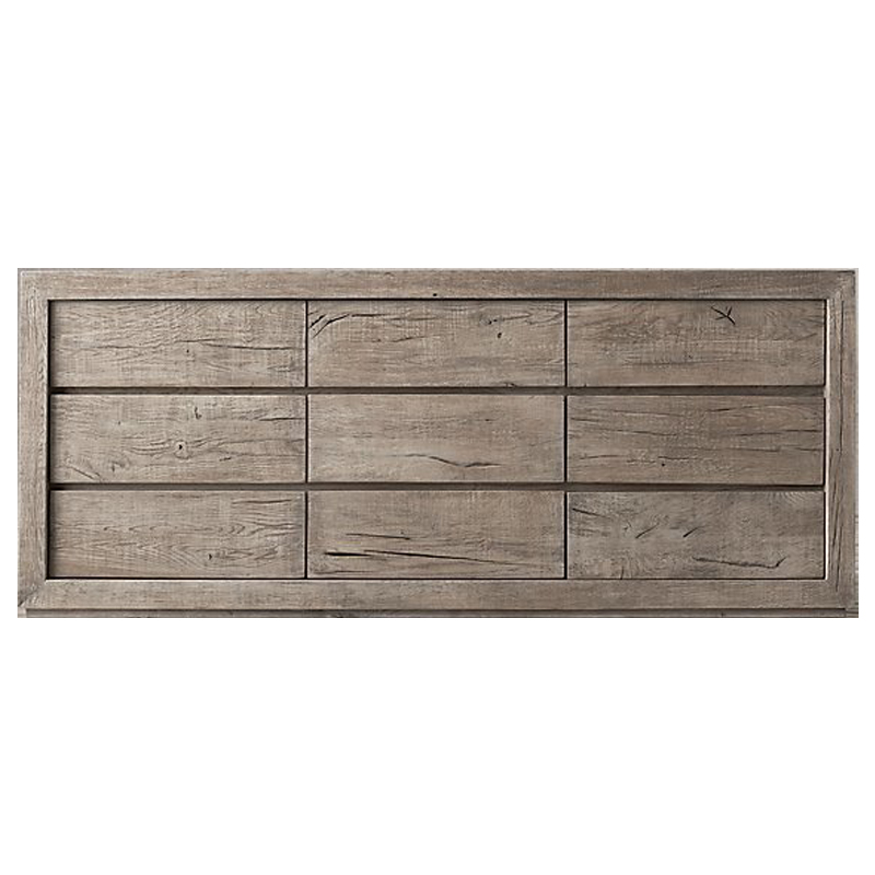 RH RECLAIMED RUSSIAN OAK Комод из дуба 9 ящиков Gray oak Серый Дуб RH RECLAIMED RUSSIAN OAK Комод из дуба 9 ящиков Gray oak Серый Дуб в Челябинске | Loft Concept