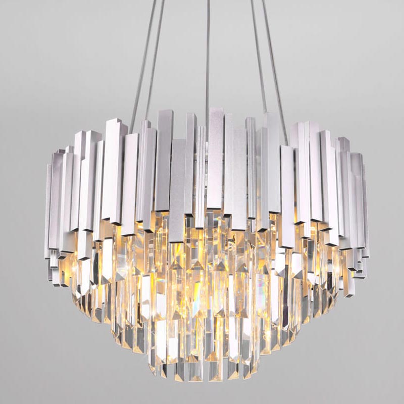 Люстра Lettice Crystal Chandelier Прозрачный (Transparent) Хром Люстра Lettice Crystal Chandelier Прозрачный (Transparent) Хром в Челябинске | Loft Concept