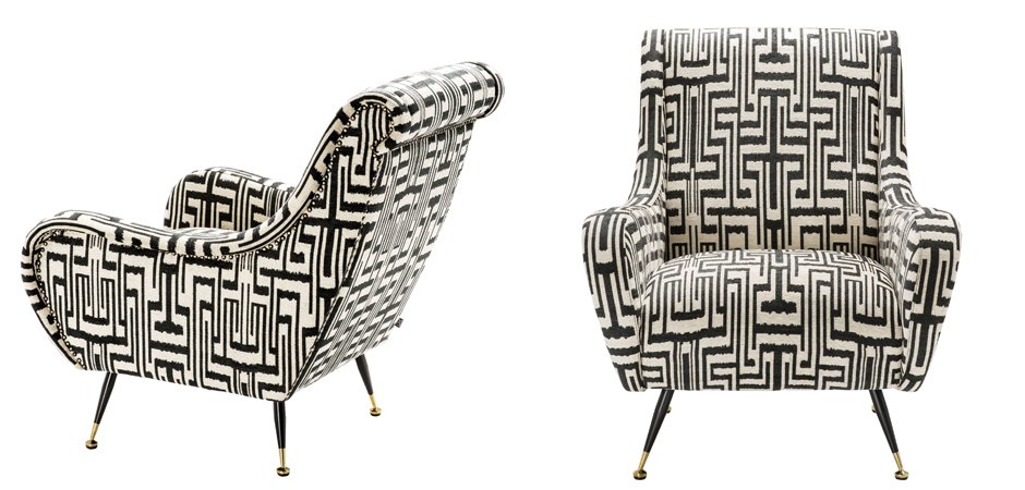 Кресло Eichholtz Chair Giardino Ozbek Black Кресло Eichholtz Chair Giardino Ozbek Black - Loft-Concept в Челябинске