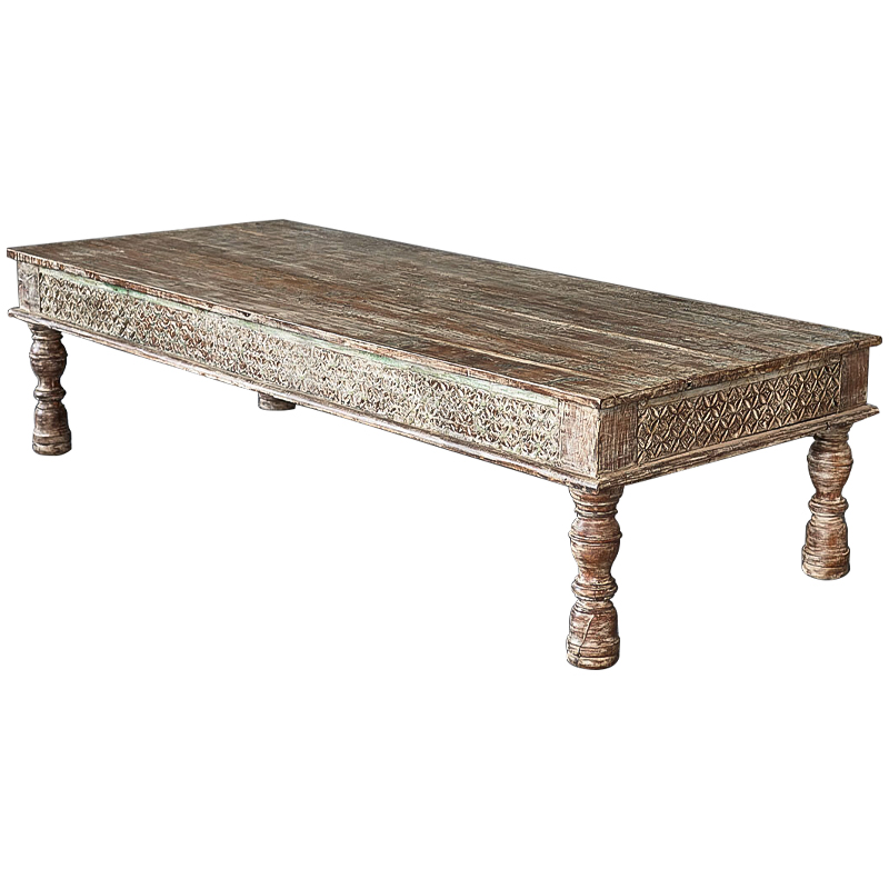 Кофейный стол из массива манго Devina Grey Mango Coffee Table Коричневый винтаж Кофейный стол из массива манго Devina Grey Mango Coffee Table Коричневый винтаж в Челябинске | Loft Concept