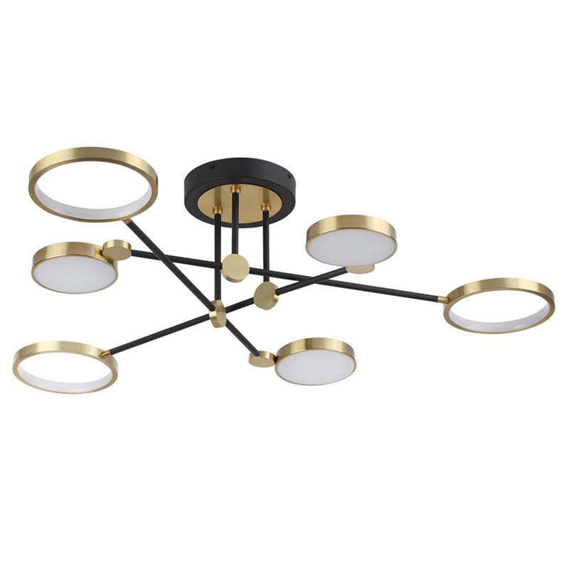 Потолочная люстра Bendik Ceiling Сhandelier A Золотой Черный Белый Потолочная люстра Bendik Ceiling Сhandelier A Золотой Черный Белый в Челябинске | Loft Concept