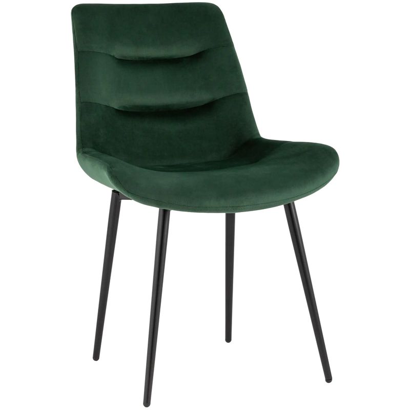 Стул Austin Chair Зеленый Велюр Зеленый Черный в Челябинске | Loft Concept 