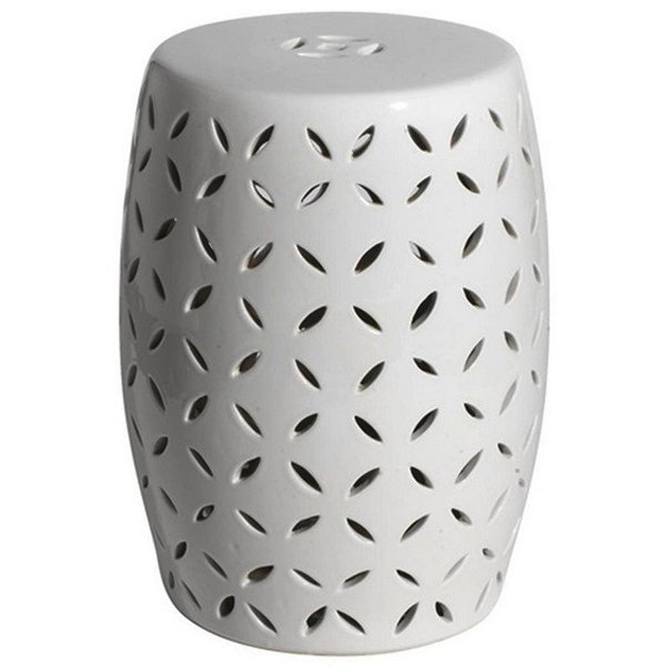 Керамический табурет Carved Garden Stool - White Белый Керамический табурет Carved Garden Stool - White Белый в Челябинске | Loft Concept