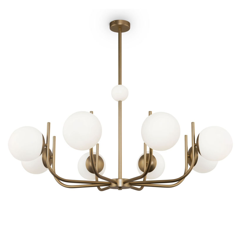 Люстра Felicitat Chandelier 103 Латунь Белый Люстра Felicitat Chandelier 103 Латунь Белый в Челябинске | Loft Concept