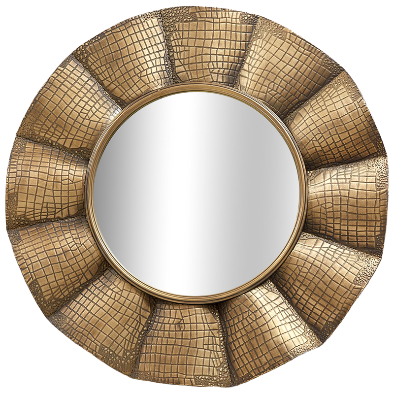 Круглое зеркало Aguirre Round Brass Mirror Латунь Зеркало Круглое зеркало Aguirre Round Brass Mirror Латунь Зеркало в Челябинске | Loft Concept