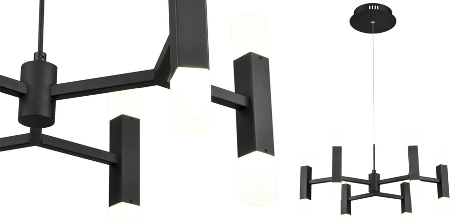 Люстра Rigor & Conciseness Lighting Angular Plafond Black Люстра Rigor & Conciseness Lighting Angular Plafond Black - Loft-Concept в Челябинске