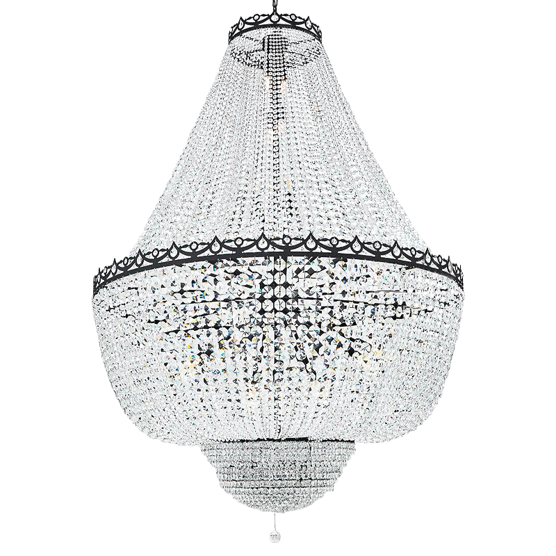 Люстра Fidelma Chandelier 130 Прозрачный Черный Люстра Fidelma Chandelier 130 Прозрачный Черный в Челябинске | Loft Concept