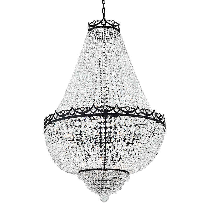 Люстра Fidelma Chandelier Прозрачный Черный Люстра Fidelma Chandelier Прозрачный Черный в Челябинске | Loft Concept