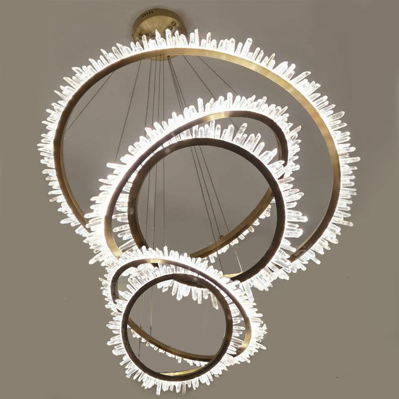 Люстра для высокого потолка Большие Кольца с кристаллами chandelier Large Rings Crystals Золотой Прозрачный Люстра для высокого потолка Большие Кольца с кристаллами chandelier Large Rings Crystals Золотой Прозрачный в Челябинске | Loft Concept