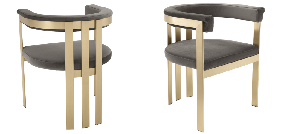 Стул Eichholtz Dining Chair Clubhouse grey Стул Eichholtz Dining Chair Clubhouse grey - Loft-Concept в Челябинске