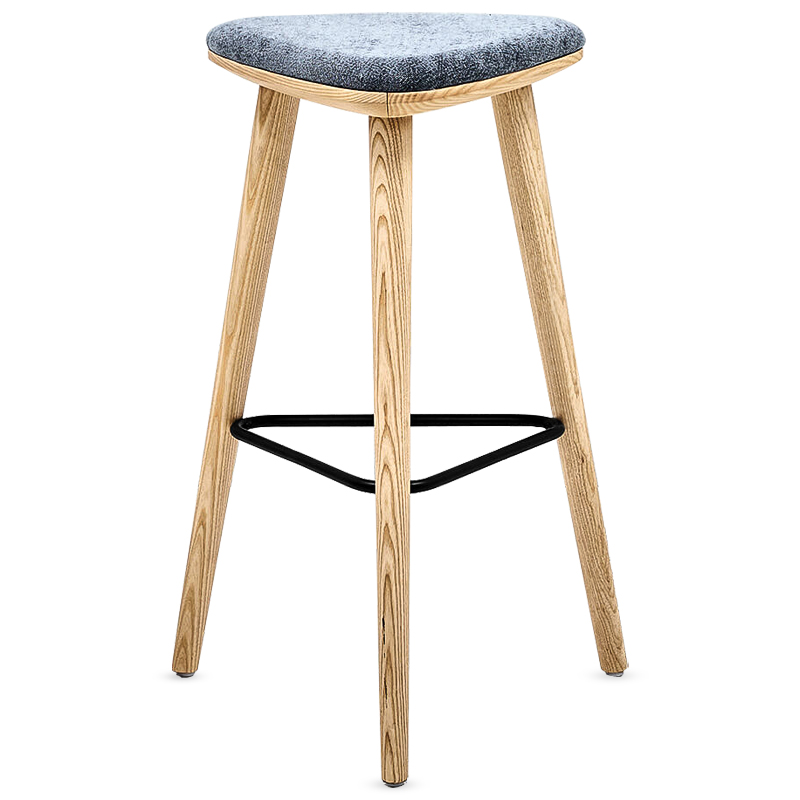Барный стул Bitan Stool Черный Древесина Серый Барный стул Bitan Stool Черный Древесина Серый в Челябинске | Loft Concept