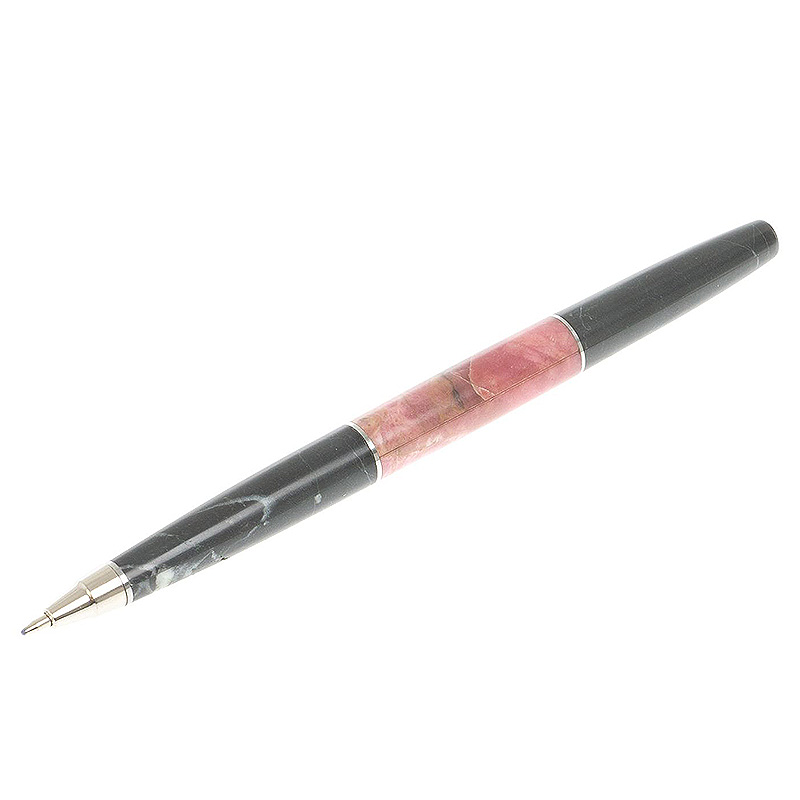 Ручка шариковая из натуральных камней Родонит Змеевик Stone Pens Розовый Черный Серебряный Ручка шариковая из натуральных камней Родонит Змеевик Stone Pens Розовый Черный Серебряный в Челябинске | Loft Concept