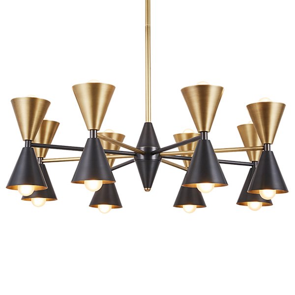 Люстра CAIRO CHANDELIER BLACK AND GOLD Золотой Черный Люстра CAIRO CHANDELIER BLACK AND GOLD Золотой Черный в Челябинске | Loft Concept