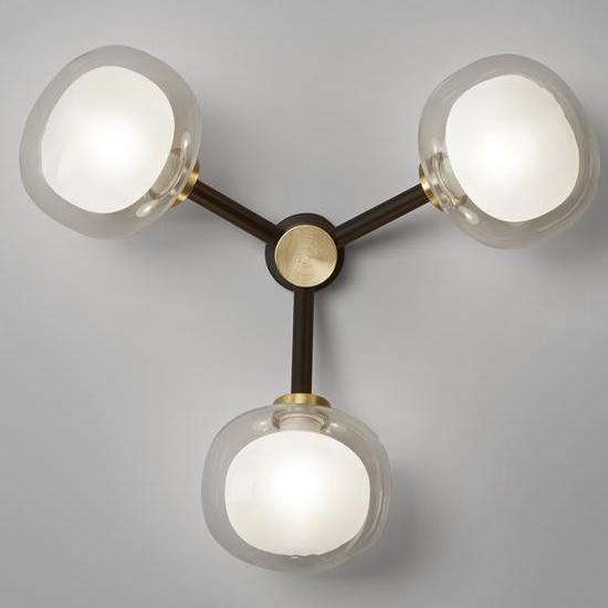 Бра NABILA WALL CEILING LAMP Глянцевое золото Белый Черный Бра NABILA WALL CEILING LAMP Глянцевое золото Белый Черный в Челябинске | Loft Concept