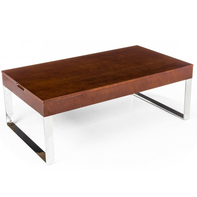 Кофейный стол Annecy Coffee Table brown Коричневый Хром Кофейный стол Annecy Coffee Table brown Коричневый Хром в Челябинске | Loft Concept