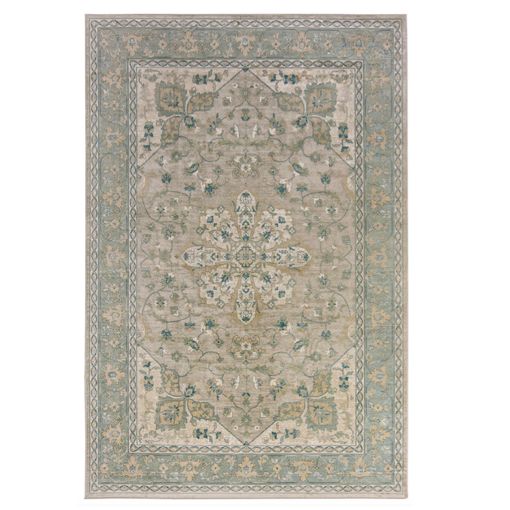 Ковёр из вискозы Indian pattern Symetry Голубой пастельный Ковёр из вискозы Indian pattern Symetry Голубой пастельный в Челябинске | Loft Concept