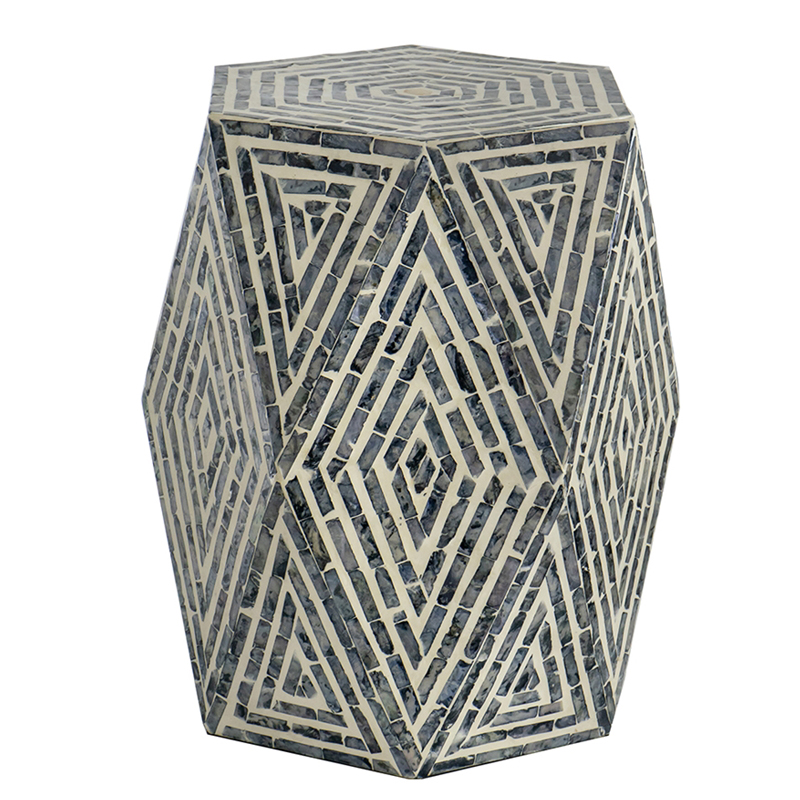 Приставной стол Geometric Инкрустация ракушками устриц Приставной стол Geometric Инкрустация ракушками устриц в Челябинске | Loft Concept