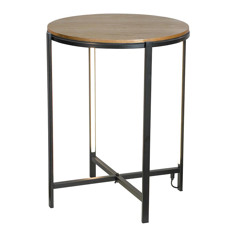 Приставной стол Kelin Side Table Black LED Черный Орех Приставной стол Kelin Side Table Black LED Черный Орех в Челябинске | Loft Concept