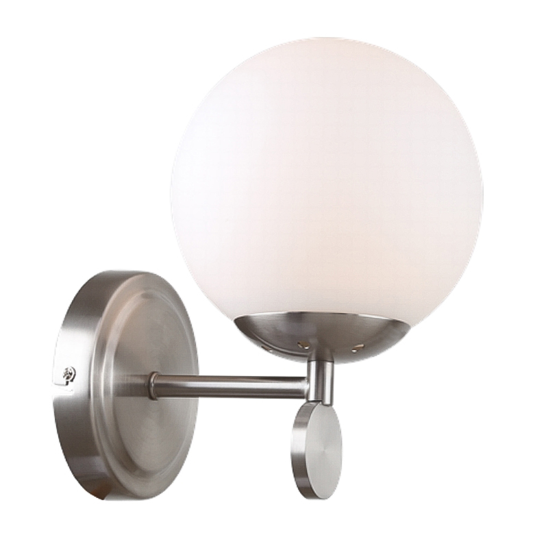 Бра Kyran Nickel Wall Lamp Никель Белый Бра Kyran Nickel Wall Lamp Никель Белый в Челябинске | Loft Concept