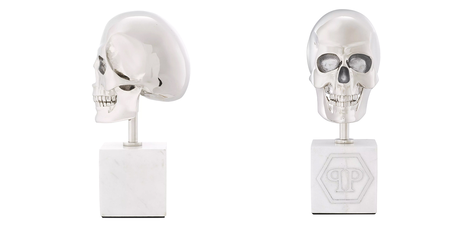 Статуэтка Philipp Plein Platinum Skull S - фото